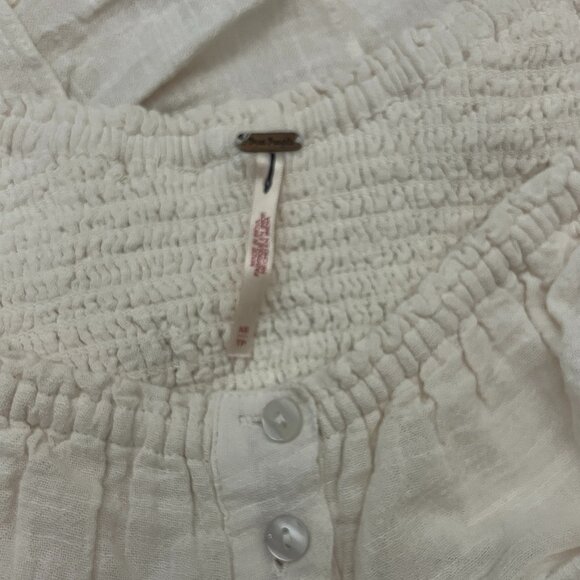 Free People White Off-Shoulder Crop Top - Picture 6 of 6